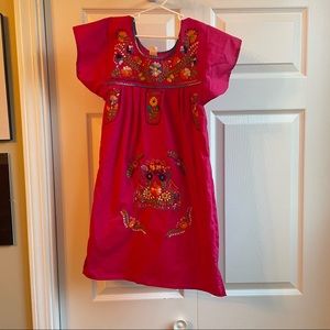Girls traditional dress sz 6 pink